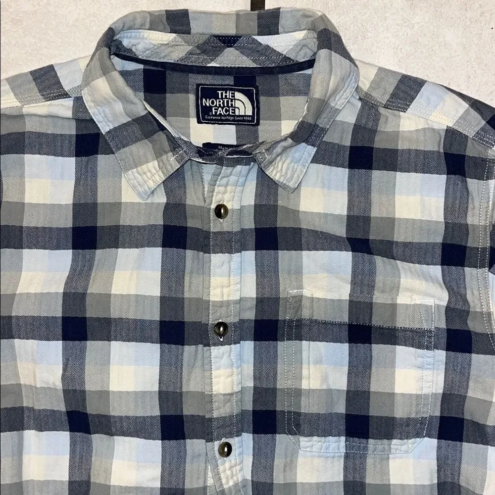 The North Face Vintage Retro LS Button Down Work Trail Pocket California Shirt L